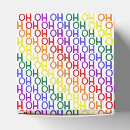 Rainbow Ho Ho Ho Pattern Geschenkboxen Geschenkschachtel (Oben)