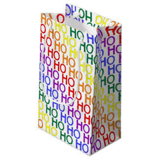 Rainbow Ho Ho Ho Pattern Geschenktasche Kleine Geschenktüte