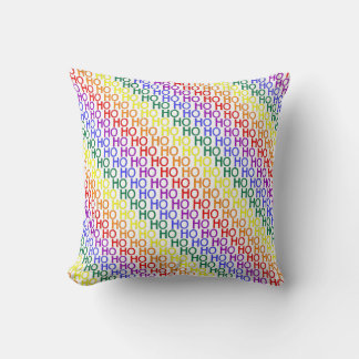 Rainbow Ho Ho Ho Pattern Kissen