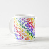 Rainbow Ho Ho Ho Pattern Tasse (Vorderseite Links)