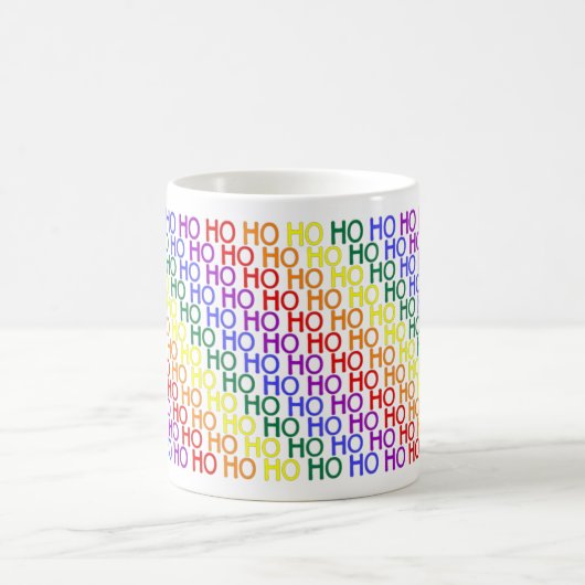 Rainbow Ho Ho Ho Pattern Tasse (Mittel)