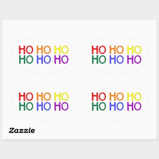 Rainbow Ho Ho Stickers (Blatt)