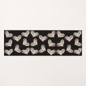 Rainbow-Hochzeitsherz Yogamatte (Vorderseite (Horizontal))