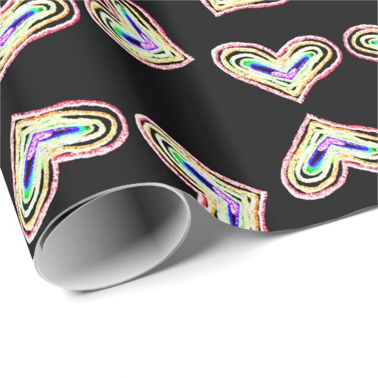 Rainbow-Hochzeitszittel Geschenkpapier (Rolleneckpunkt)