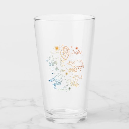 Rainbow HOGWARTS™ Houses Constellations Glas (Vorderseite)