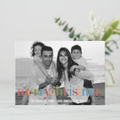 RAINBOW Holiday Foto Cards Feiertagskarte (Stehend Vorderseite)