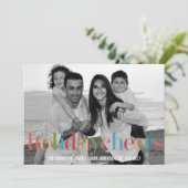 RAINBOW Holiday Foto Cards Feiertagskarte (Stehend Vorderseite)