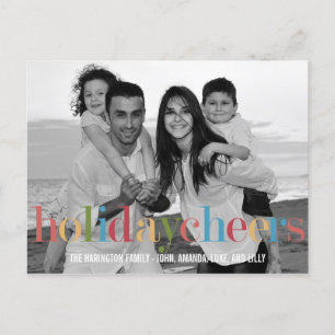 RAINBOW Holiday Foto Cards Postcard Feiertagspostkarte