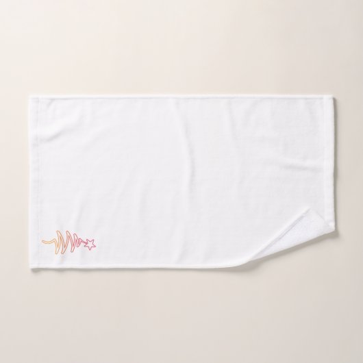 Rainbow Holiday Scribble Tree + Star Badhandtuch Set (Handtuch)