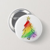 Rainbow Holiday Tree Button (Vorne & Hinten)