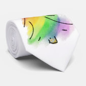 Rainbow Holiday Tree Krawatte (Gerollt)