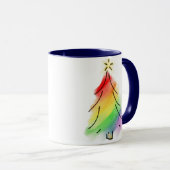 Rainbow Holiday Tree Tasse (VorderseiteRechts)