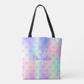 Rainbow-holografische, benutzerdefinierte Monogram Tasche (Rückseite)