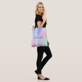 Rainbow-holografische, benutzerdefinierte Monogram Tasche (Am Model)