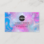 Rainbow holografische Dankbarkeit an Visitenkarte (Rückseite)