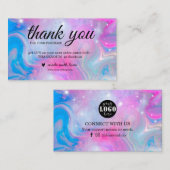 Rainbow holografische Dankbarkeit an Visitenkarte (Vorne/Hinten)