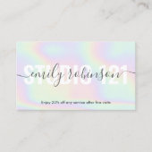 Rainbow-holografische Einhornskriptstempelkreise Treuekarte (Vorderseite)