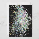 RAINBOW HOLOGRAFISCHER SPOT SCHWARZE GOLD WEDD EINLADUNG (Rückseite)