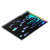 Rainbow-holografischer Tropfen Notizblock (Linke Seite)