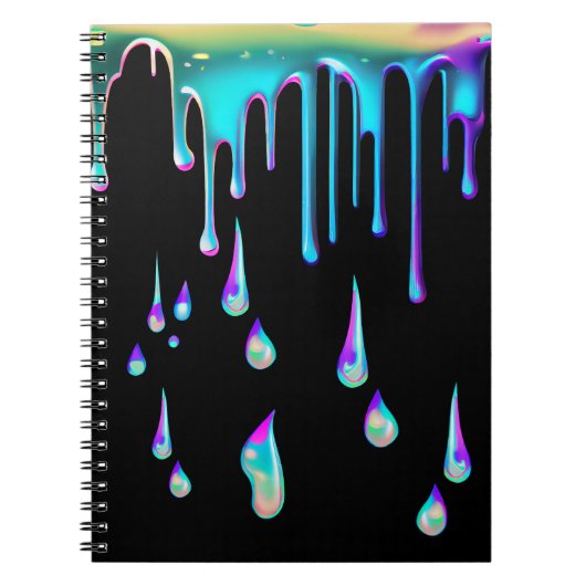 Rainbow-holografischer Tropfen Notizblock (Vorderseite)
