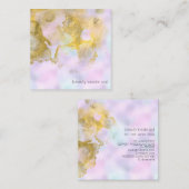 *~* Rainbow Holograghic Hair Beauty Unicorn AP1 Quadratische Visitenkarte (Vorne/Hinten)