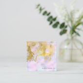 *~* Rainbow Holograghic Hair Beauty Unicorn AP1 Quadratische Visitenkarte (Stehend Vorderseite)