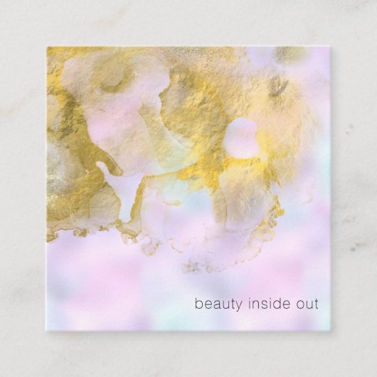 *~* Rainbow Holograghic Hair Beauty Unicorn AP1 Quadratische Visitenkarte (Vorderseite)