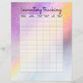 Rainbow Holograph Glitzer Ombre Business Inventory (Vorderseite)