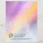 Rainbow Holograph Glitzer Ombre Lash Client Record (Rückseite)