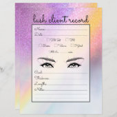 Rainbow Holograph Glitzer Ombre Lash Client Record (Vorne/Hinten)