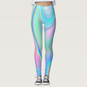 Rainbow Holographic Abstrakt Leggings (Vorderseite)