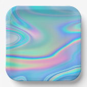 Rainbow Holographic Abstrakt Pappteller (Vorderseite)