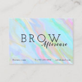 Rainbow Holographic Brow nach Betreuung Visitenkarte (Vorderseite)
