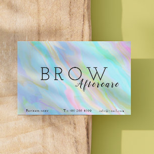 Rainbow Holographic Brow nach Betreuung Visitenkarte