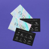 Rainbow Holographic Brow nach Betreuung Visitenkarte