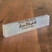 Rainbow Holographic Business Namensplakette (Seite)