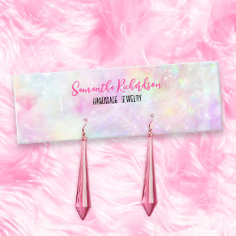 Rainbow Holographic Earring Juwelier Display Mini Visitenkarte