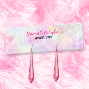 Rainbow Holographic Earring Juwelier Display Mini Visitenkarte