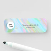 Rainbow Holographic Esthetician Custom Logo Namensschild (Beispiel)