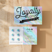 Rainbow Holographic Esthetician Social Media Treuekarte