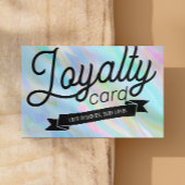 Rainbow Holographic Esthetician Social Media Treuekarte