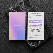 Rainbow Holographic Eyelash Extensions Map Visitenkarte