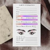 Rainbow Holographic Eyelash Extensions Map Visitenkarte