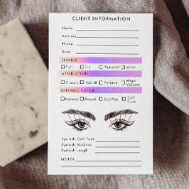 Rainbow Holographic Eyelash Extensions Map Visitenkarte