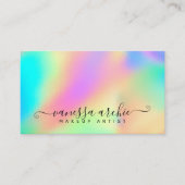 Rainbow Holographic Foods Beauty Service Business Visitenkarte (Vorderseite)