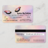 Rainbow Holographic Glitzer Eyelashes Credit Visitenkarte (Vorne/Hinten)