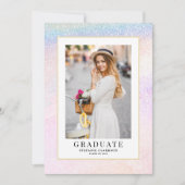 Rainbow Holographic Glitzer Foto Abschluss Ankündigung (Vorderseite)