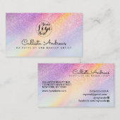 Rainbow Holographic Glitzer Ombre Glitzer Ombre Visitenkarte (Vorne/Hinten)