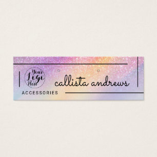 Rainbow Holographic Glitzer Ombre Logo Oring