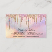 Rainbow Holographic Glitzer Tropfen Lashes Eyes Visitenkarte (Rückseite)